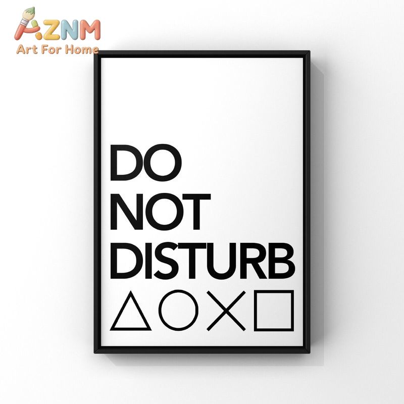 AZNM Black White Gaming Canvas - Gaming Accessories For Room recension och pris