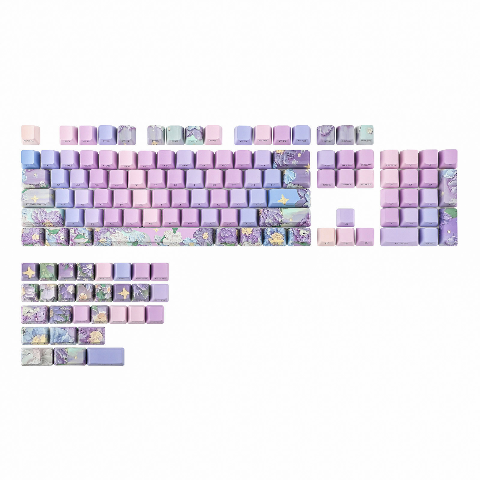 KiiBOOM Violet Keycaps Set 133 - Gaming Accessories Aesthetic recension och pris