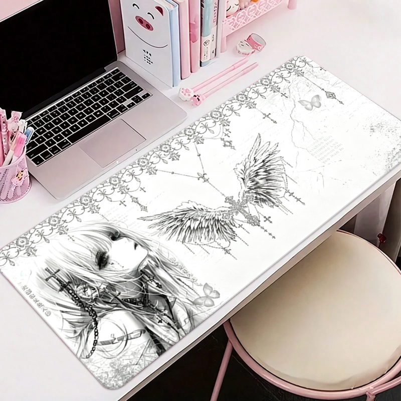 Leather Mousepad Black White A - Gaming Accessories Aesthetic recension och pris