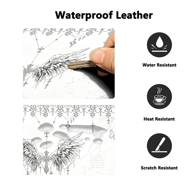 Leather Mousepad Black White A - Gaming Accessories Aesthetic recension och pris