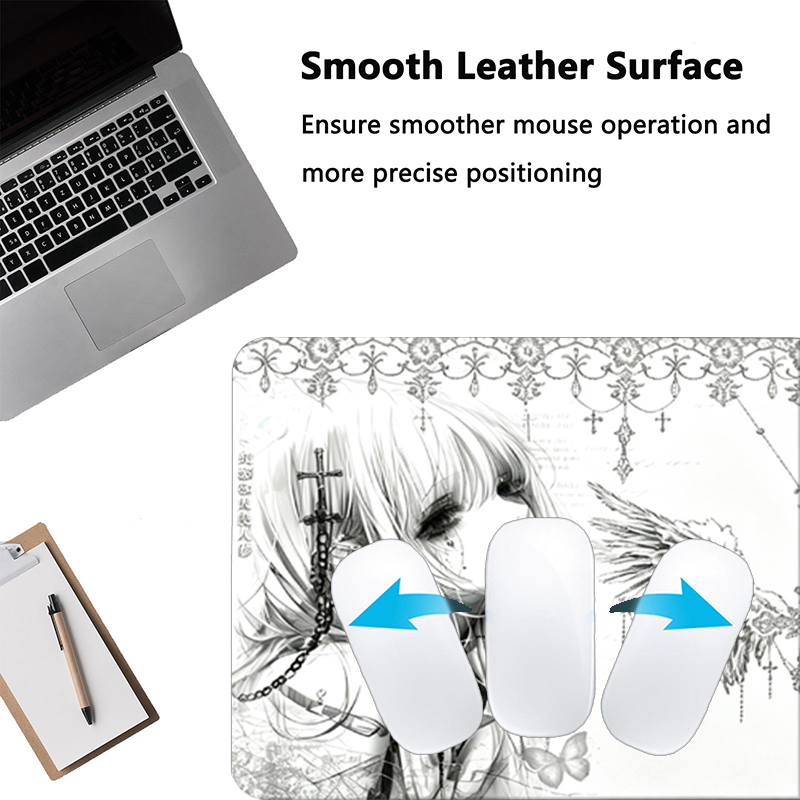 Leather Mousepad Black White A - Gaming Accessories Aesthetic recension och pris
